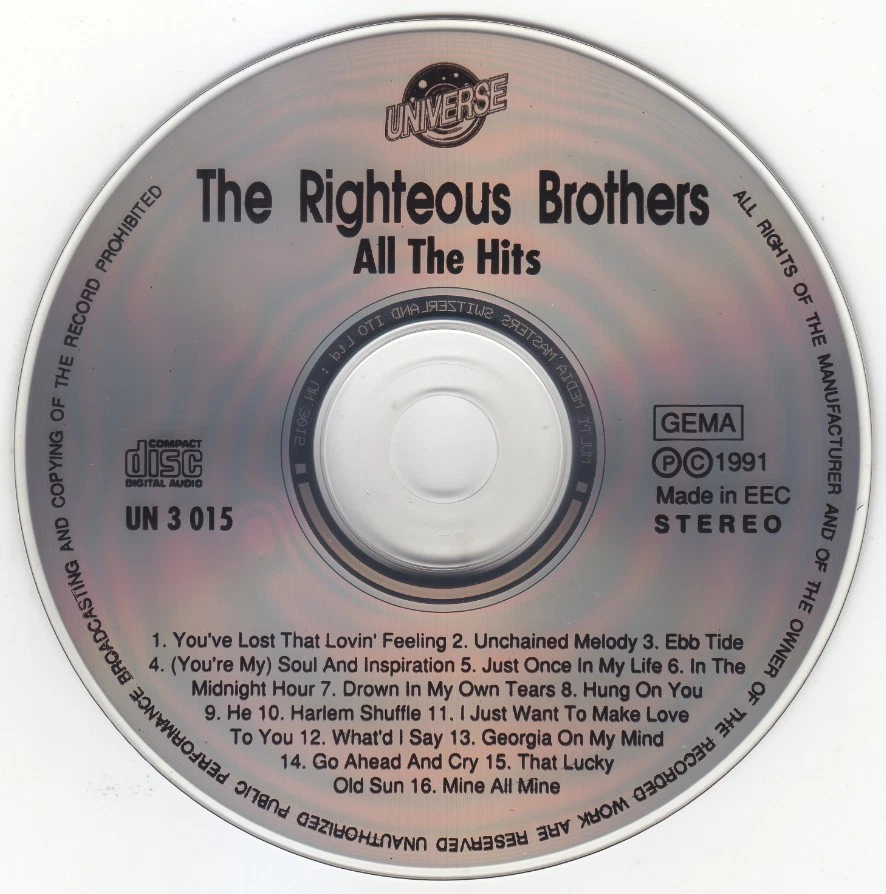 The Righteous Brothers - All the Hits (CD Album) - Bild 3 von 3