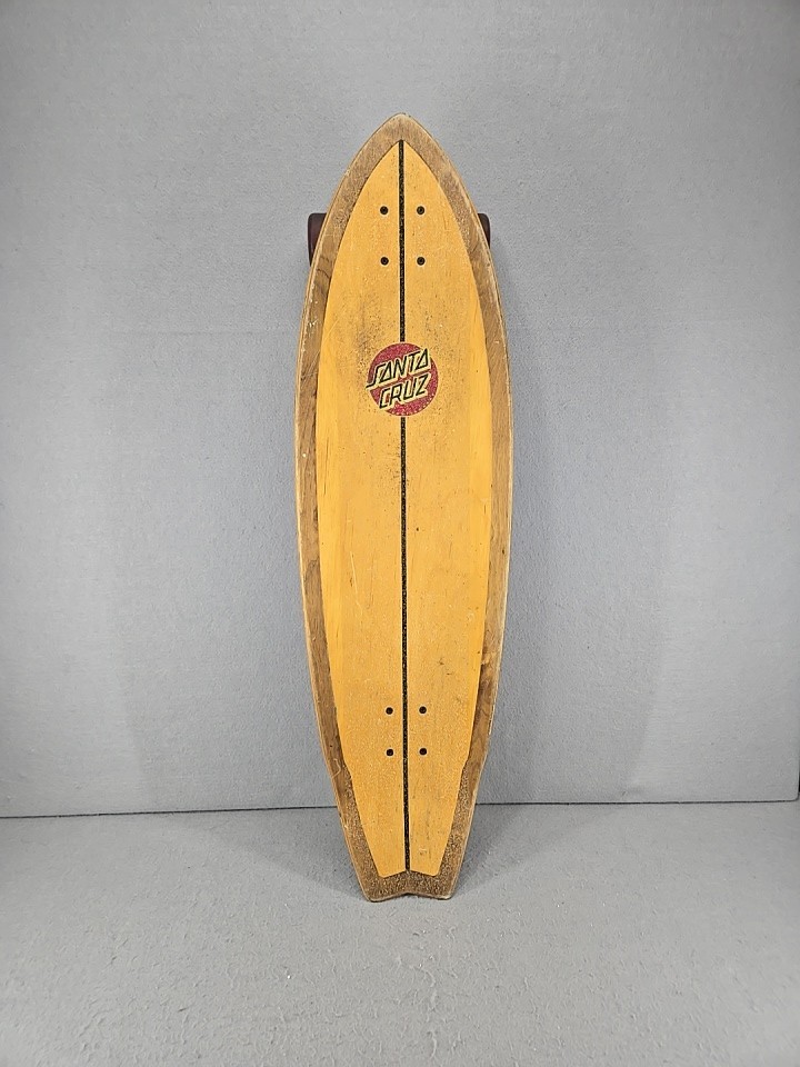 Vintage Santa Cruz Skateboard w/Bottle Cap Opener, Bullet Trucks