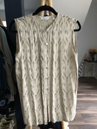 Tahari Sleeveless Button Up Blouse Size 12 - image 1