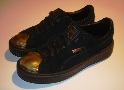 puma creeper black gold