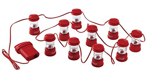Lumière à cordes Coleman DEL 2 type lanterne rouge décoration