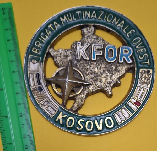 CREST MULTINATIONAL BRIGADE West KOSOVO KFOR (NATO KOSOVO) OTAN RARE SUPER EF++ - Picture 3 of 7