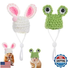 Ymapinc 2pcs Hamster Clothes, Rat Hats for Chickens Small Animal Apparel Hand