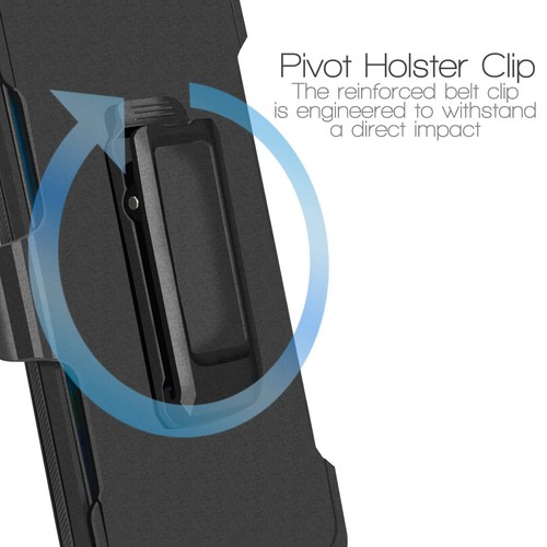 For Moto G9 PLAY Heavy Duty Holster Built In Screen Protector Kickstand - Picture 7 of 18