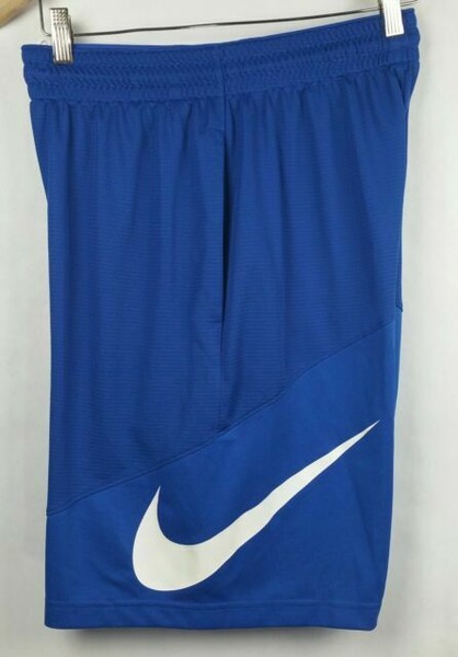 Nike Mens Athletic Basketball Loose Shorts Big Swoosh Blue Mesh 718830 Size 2xl for sale online 
