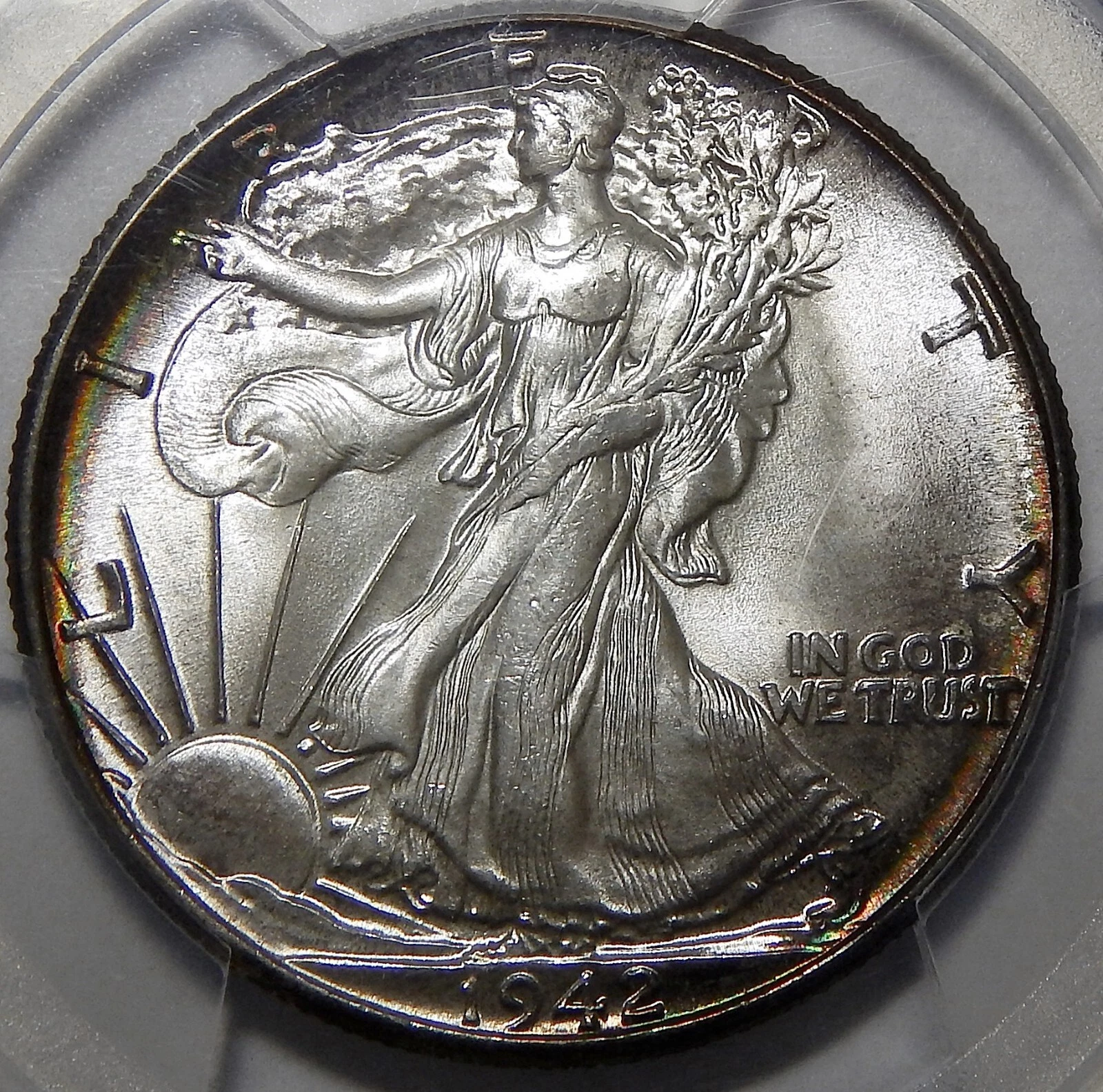 1942 PCGS MS68 WALKING LIBERTY HALF DOLLAR