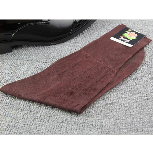 Conjunto retro de 5 pares de calcetines transparentes inteligentes sedosos de nailon similares a la seda para hombre - Imagen 19 de 22