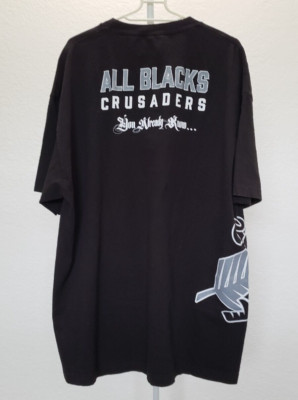 All Blacks  Crusaders Hawaii Youth Football Men's 2XL Black T Shirt