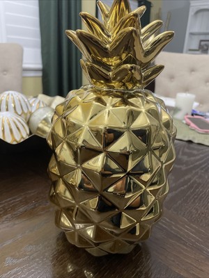 Andrea By Sadek Bronze Pineapple Statue In Very Good Condition 8'' x 5''