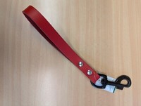 Hundeleine-Kurzleine-KurzfüHrer Aus Leder 23Cm Rot