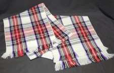 Acrylic Plaid Scarf Set Of 2