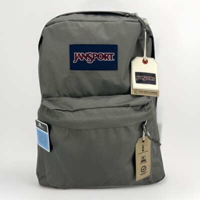 Jansport Student Backpack Superbreak Plus Graphite Laptop Sleeve Side  Pocket NWT