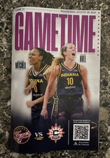 WNBA Indiana Fever GAMETIME Brochure Vs Connecticut Suns August 28th 2024