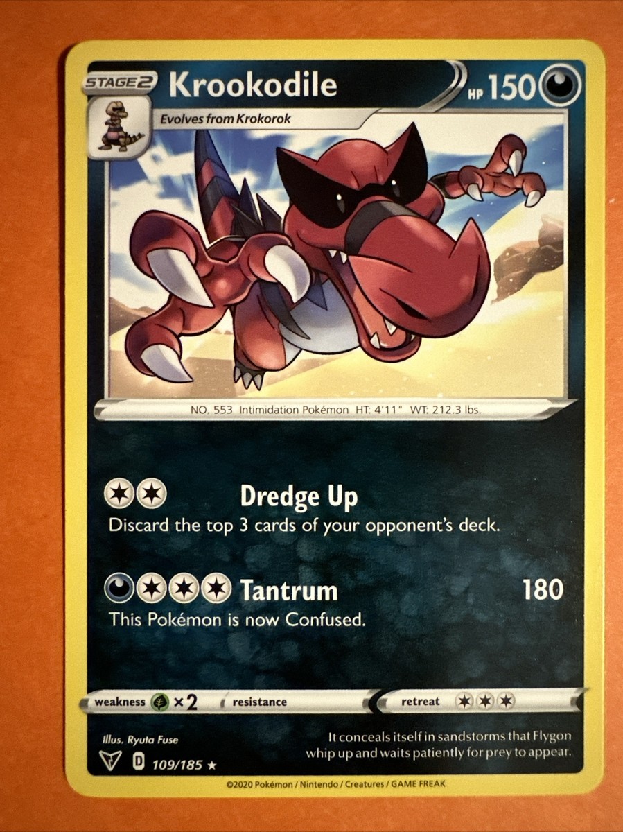 Reverse Holo Krookodile 109/185 Rare Vivid Voltage Pokemon TCG | eBay