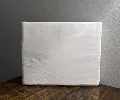 Ralph Lauren Full Flat Sheet Organic Cotton Percale White Loft Gray Stripe NEW - Picture 3 of 4