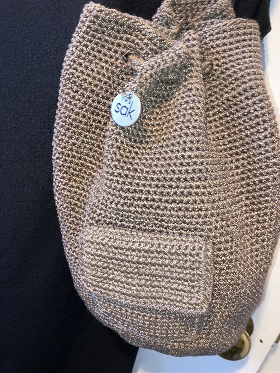 The Sak Helena GRAY Crochet‎ Backpack Bag Purse Boho The Sak Helena Crochet Backpack Gray main image 3