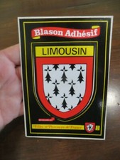 BLAZON ADHESIF LIMOUSIN VILLES ET PROVINCES DE FRANCE STICKER POST CARD