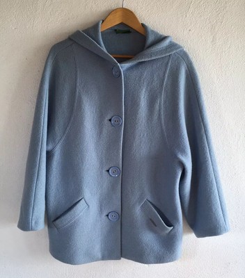 wool coat light blue