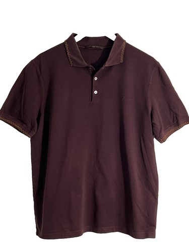 LOUIS VUITTON ブラウン 半袖 Tシャツ S Louis Vuitton Embroidered Signature Cotton T-Shirt Kangaroo Men's