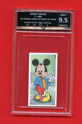 Grade 9.5  Mickey Mouse The Magical World Of Disney 1989 Tea Card Ref248