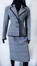 Vintage Valentino Houndstooth Skirt Set