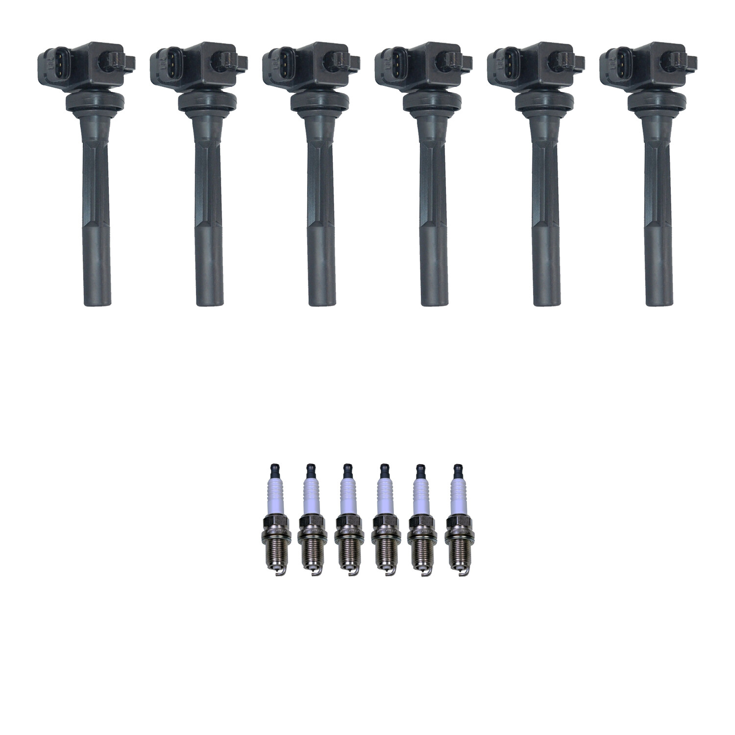 Hitachi 6 Ignition Coil 6 Denso Double Platinum Spark Plugs Kit For Rodeo 3.2 V6