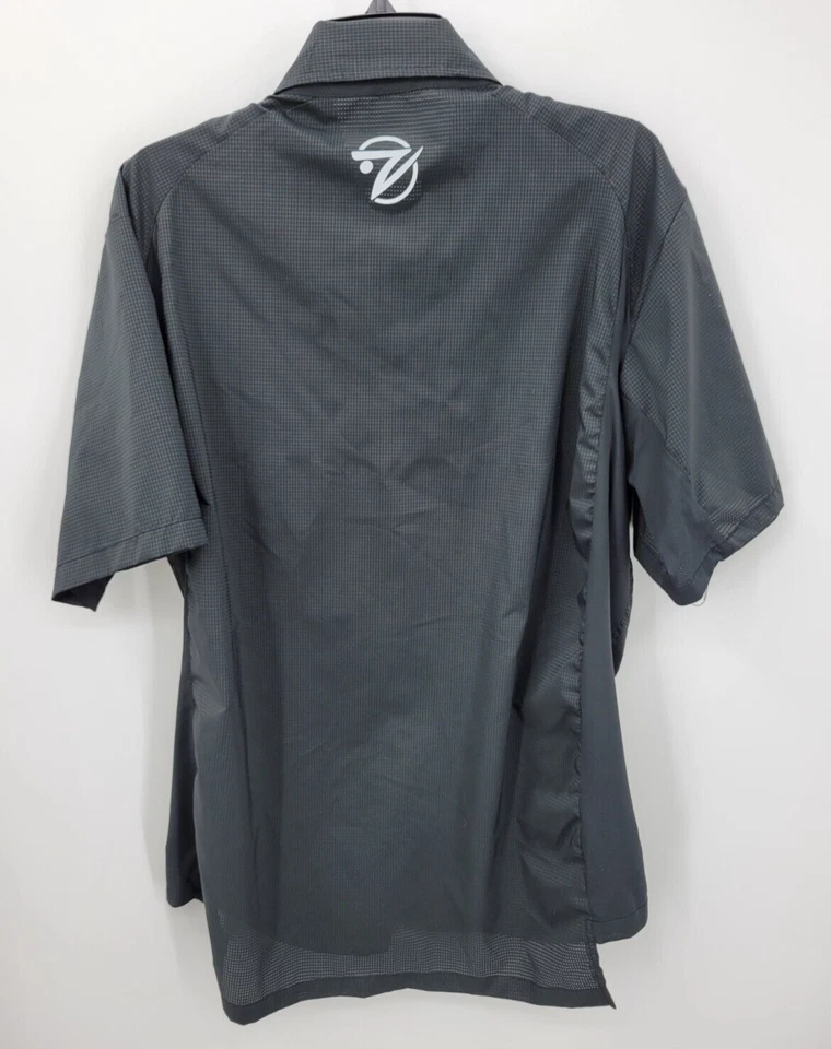 Gillz 衬衫男式中号黑色短袖纽扣口袋户外钓鱼 — 第 2/4 张图片