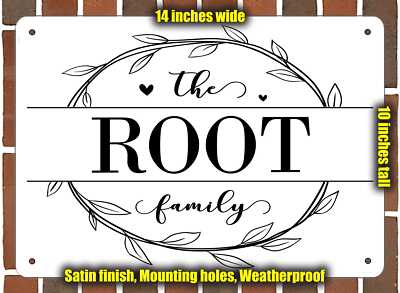 Root Family Decorative Metal Door or Wall Plaque (Style 1)