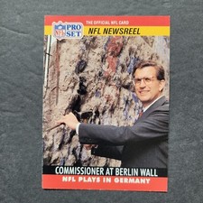 NFL commissioner PAUL TAGLIABUE at Berlin Wall 1990 Card #785 Pro Set
