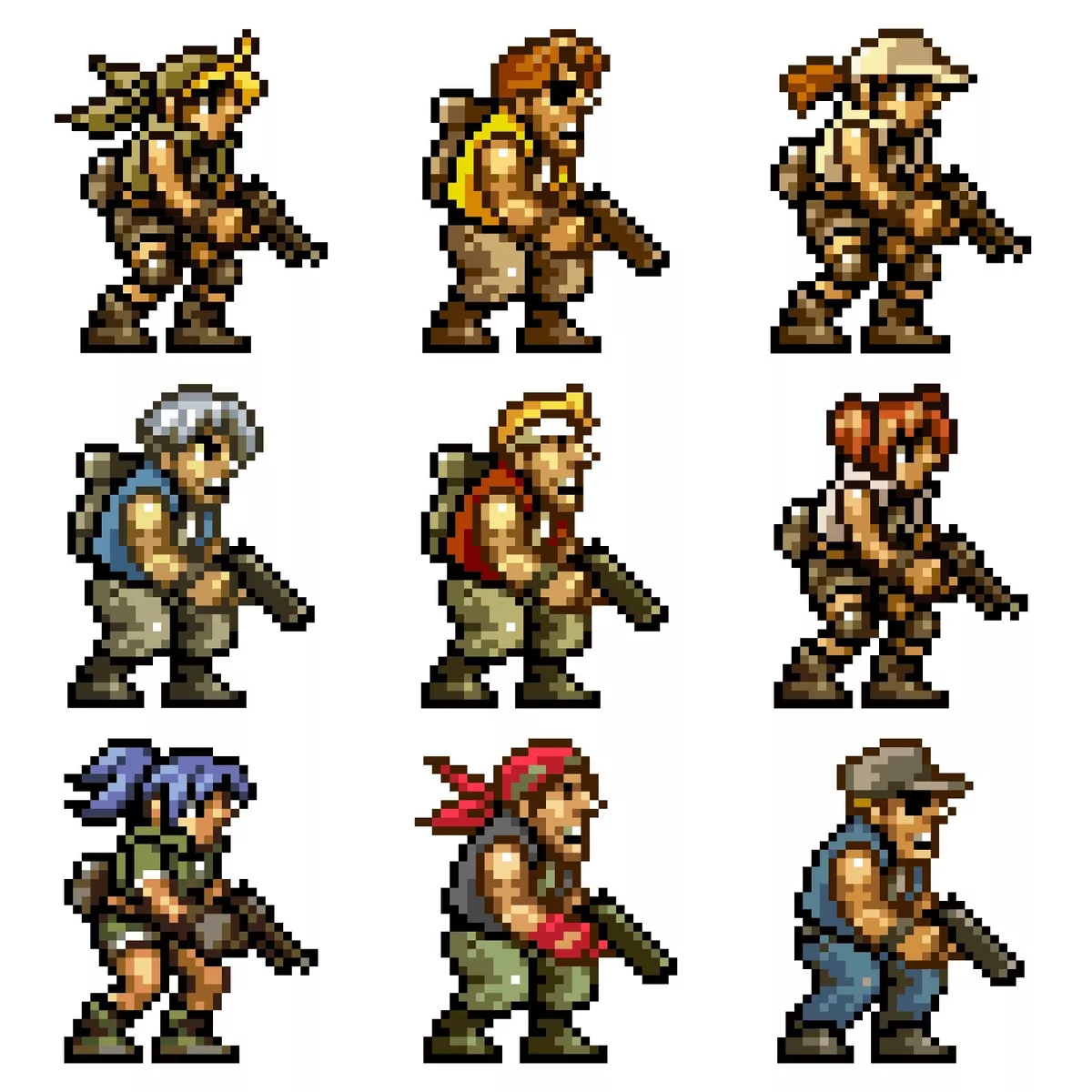 2.5 Metal Slug Arcade Character Pixel Glossy Waterproof Vinyl Sticker Art