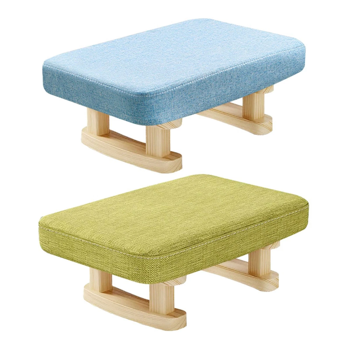 Small Footstool Soft Rectangle Step Stool Padded Footstool Small Low Ottoman for