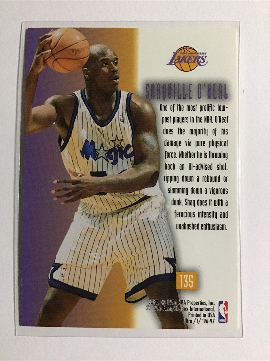 1996-97 Fleer Ultra ON THE BLOCK #135 Shaquille O'Neal SHAQ - NM