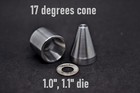 17 Degree 1.0" 1.1" Folding Die and Steel Cone coin ring fold over