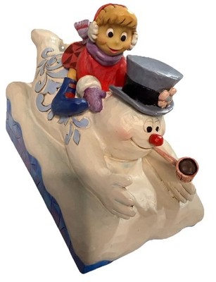 Jim Shore Frosty The Snowman Fastest Belly Whopper In The World Sledding Figure