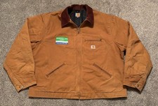 Carhartt J001 USA Made Detroit Jacket 3XLT Blanket-Lined 125th Anniversary Logo