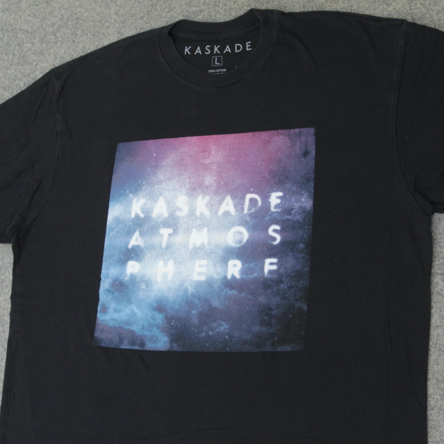 Kaskade T Shirt L VTG 2013 Atmosphere Tour DJ Merch EDM House Rave Music Concert