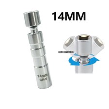 Wobble Spark Plug Sleeve Socket Removal Tool 3/8" 14MM Swivel Magnetic Thin Wall