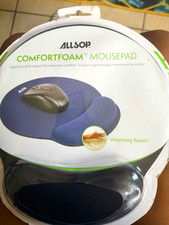 Allsop ComfortFoam Memory Foam Non-Slip Mouse Pad w/ Wrist Rest, Black