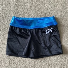 Girls GK Gymnastics Shorts Size M Black  Blue CM