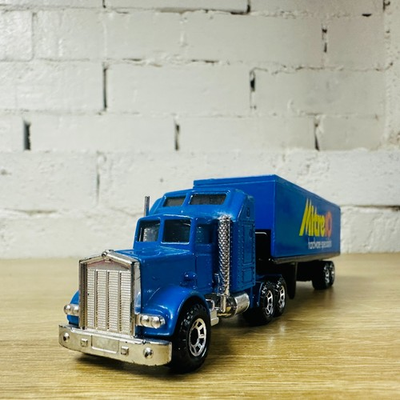 #ad Kenworth Aerodyne Conventional Mitre 10 Blue Matchbox Convoy MB103 AU $39.95