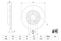 2Er Set Bremsscheiben Bosch 0 986 479 H74 MERCEDES-BENZ 247 421 03 12