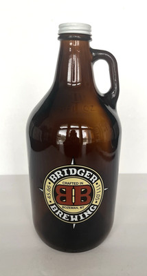 64 oz Glass Beer Growler Bridger Brewing Bozeman, MT