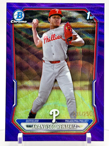 2026 Bowman Chrome Francisco Renteria 1st Purple Wave /250 Phillies