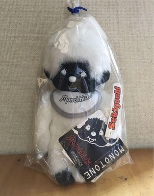 Monchhichi Black face girl S size rare Black White Sekiguchi 2006