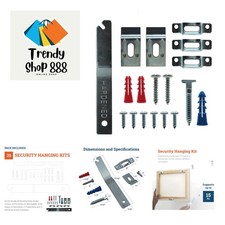 Frame Lock Security Hanging Kits with T-Head Screws - 25 Pack - Anti-Theft Se...