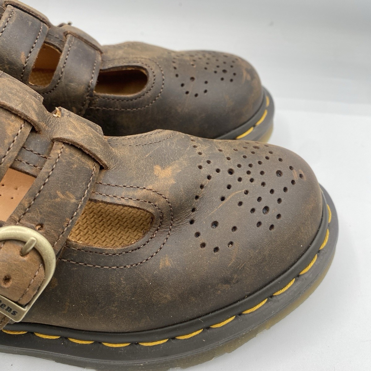 Dr. Martens Mary Jane Shoes 8065 Women 6 EU37 Double Buckle Brown Leather NWOB** Dr. Martens Mary Jane Shoes 8065 Women 6 EU37 Double Buckle  main image 3