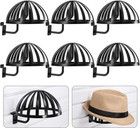 Suzile 6 Pcs Hat Stand for Slatwall Displayer Plastic Rack Wall Black