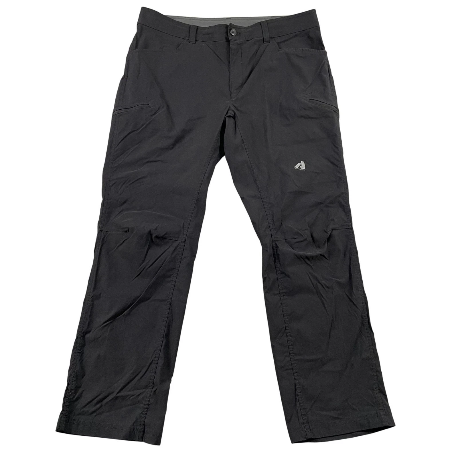 Eddie Bauer First Ascent Pants Mens 38x32 Black Cargo Outdoor Hiking
