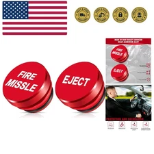 FIRE Missile Eject Button Cigarette Lighter Covers (2-Pack) - Durable Protection