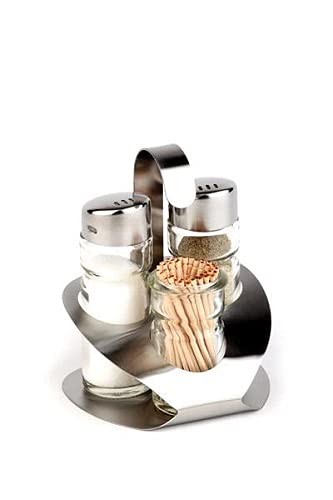 Menage, 3 pcs. PRO pepper, salt & tooth pick set 9.2 x 8.5, height 11.5 cm 9,2 x